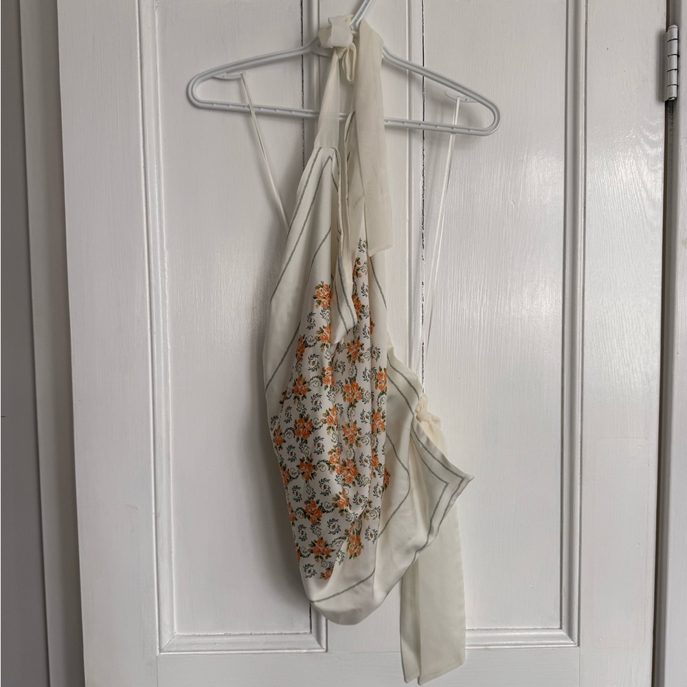 NWOT - Zara - printed satin effect halter top - size M - Picture 2 of 7